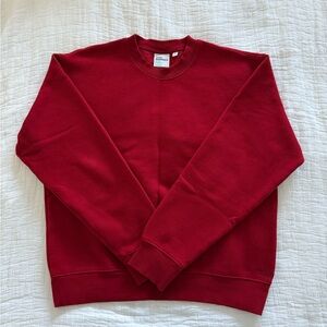 Aritzia tna COZY FLEECE PERFECT CREW SWEATSHIRT Color Reddish Size S